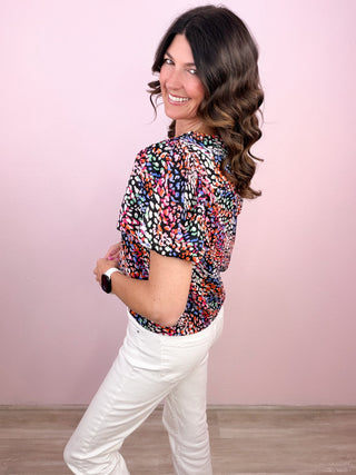Color Rush Leopard Top