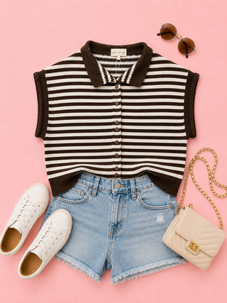 Soft Lines Sweater (Brown)