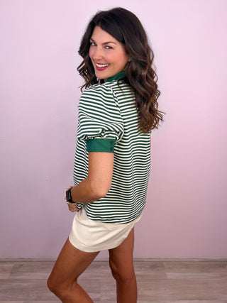 Stripe Crush Top (Hunter)