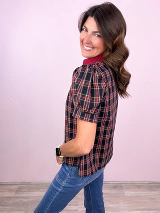 Pretty In Plaid Top