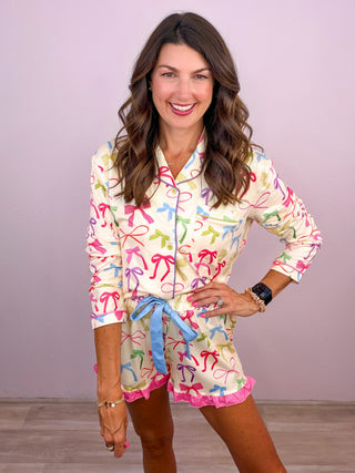 Daylight Bow Ruffle Pajama Set