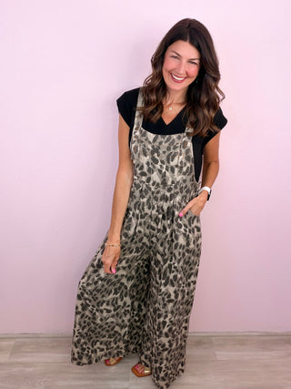 Cute In Leopard Overalls