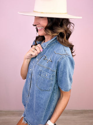 Saddle Up Denim Top