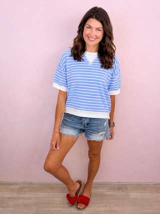 Casual Cutie Top (Blue)