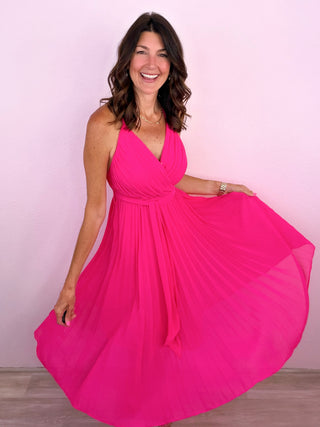 Darling Detail Pleated Dress