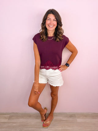 Effortless Class Top (Burgundy)
