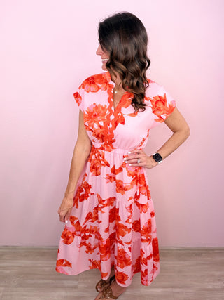 Sunset Style Midi Dress