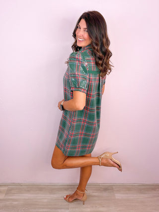 Polished Plaid Moment Dress