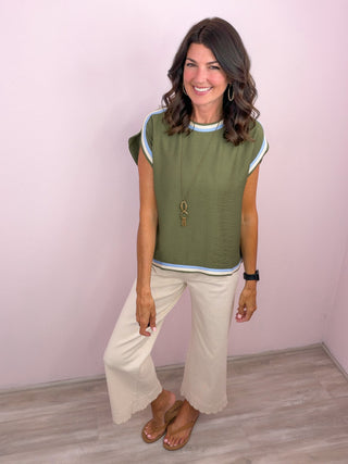 Seeking Transition Top - Olive