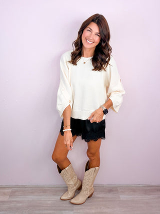 The Easy Elegance Sweater - Cream