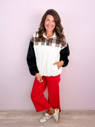 Fireside Plaid Sherpa Pullover