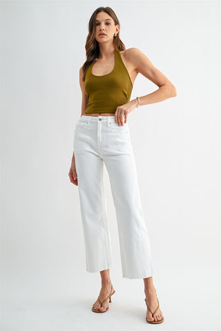 MICA White Tummy Tuck Denim