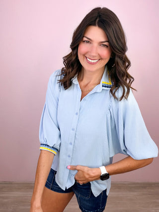 Easy Going Days Top (Blue)