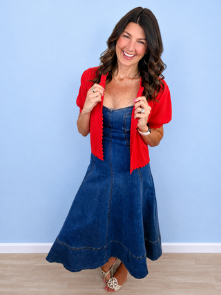 Darling Moment Denim Midi