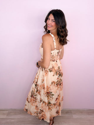 Blushing Bloom Midi Dress