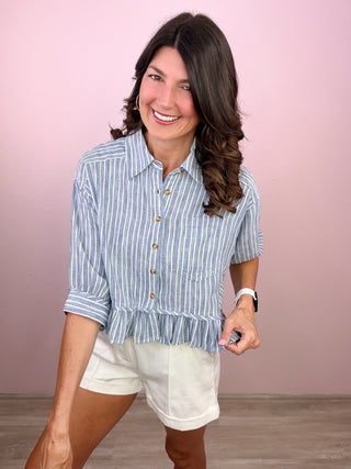 Rosé All Day Ruffle Top