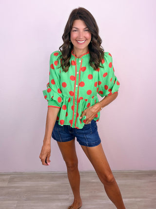 Spot On Blouse (Green)