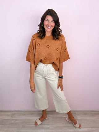 Lucky You Shortsleeve Sweater Top
