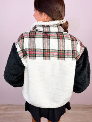 Fireside Plaid Sherpa Pullover