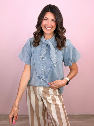 Statement Maker Denim Top