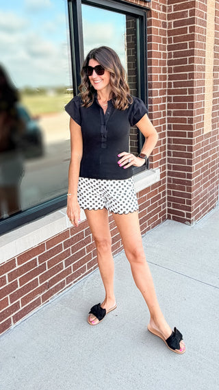 Polka Perfect Scallop Shorts
