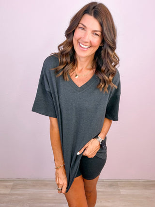 Off-Duty Relaxed Shorts Set - Charcoal