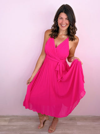 Darling Detail Pleated Dress