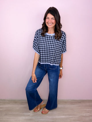 MICA Front Pocket Wide Leg Denim