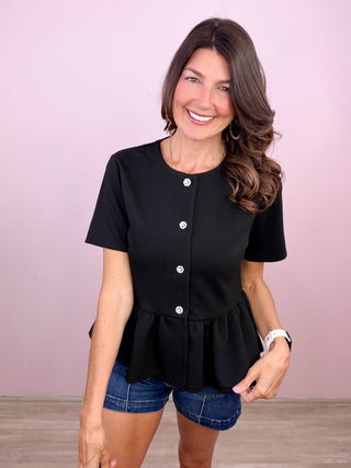 Polished Peplum Top