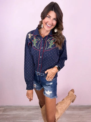 Wild Rose Western Top