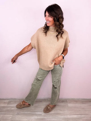 MICA Olive Wide Leg Denim