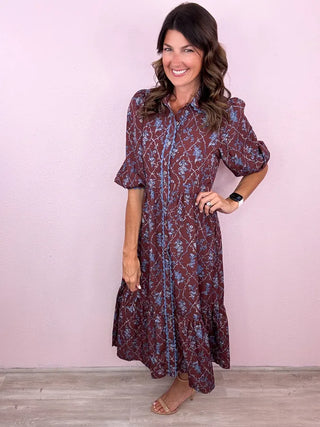 Through The Garden Midi Dress