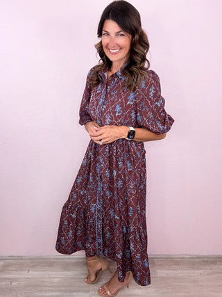 Through The Garden Midi Dress