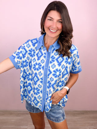 Coastal Breeze Button-Up