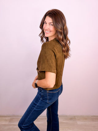 Horsebit of Charm Top - Brown