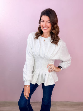 Structured Peplum Pullover