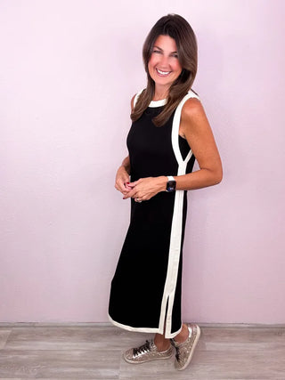 Varsity Style Midi Dress