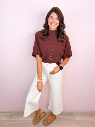 Sleek Moments Mock Neck Sweater Top