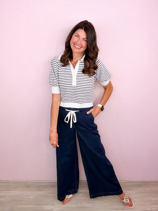 Everyday Preppy Top (Ivory)