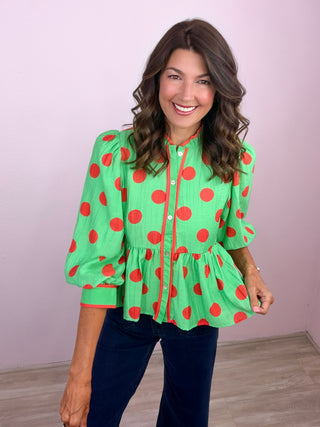 Spot On Blouse (Green)