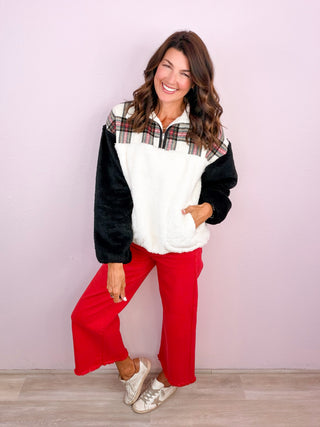 Risen® Tummy Control Slightly Cropped Red Denim