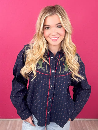 Wild Rose Western Top