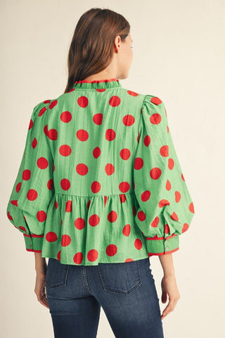 Spot On Blouse (Green)
