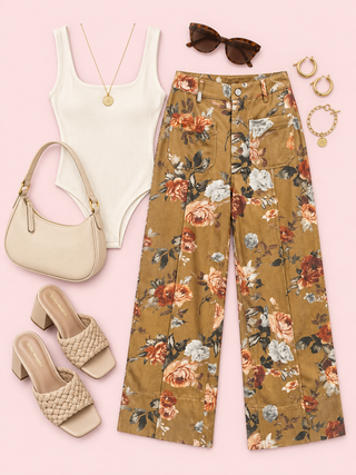 Botanical Wide Leg Pants