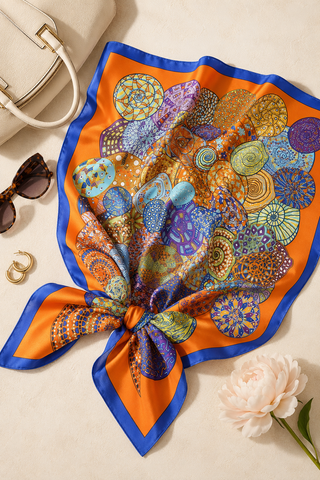Tangerine Boho Masaic Scarf