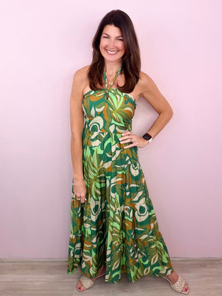 Spring Fling Halter Neck Jumpsuit