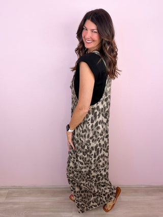 Cute In Leopard Overalls
