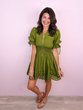Going With It Dress (Olive)