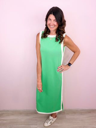 Varsity Style Midi Dress