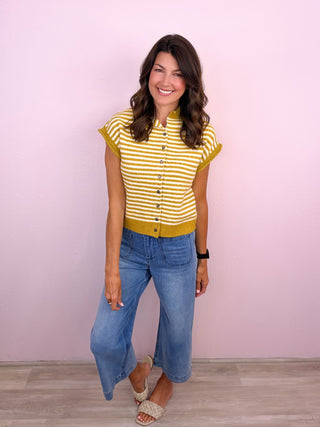 Soft Lines Sweater (Chartreuse)
